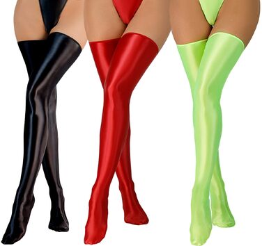 Чулки-гольфи FEOYA, еластичні, з ефектом вологого блиску, без швів, надколінні, для танців, вечірок, клубу, костюмів, універсальний розмір