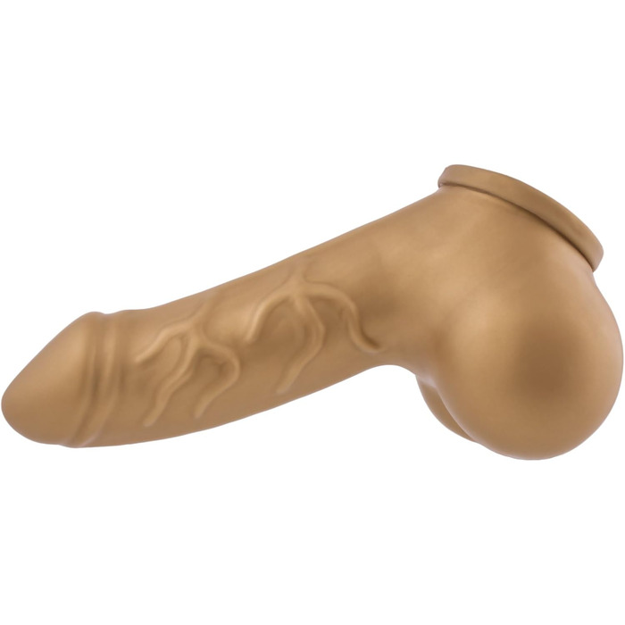 Стрижень для пеніса Danny Gold, 11,5 см - стрижень, екстендер, манжета для пеніса з текстурою, мішком та виразною головкою з латексу - ЗРОБЛЕНО В НІМЕЧЧІ