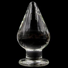 Анальний плаг Kugel з скла XXL з присоском, 7.5 см, кришталево чистий, для жінок та чоловіків