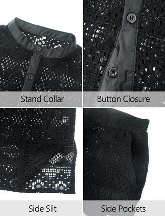 Panegy чоловічий комплект: мереживкова сорочка-туніка та шорти, сітка, чорний