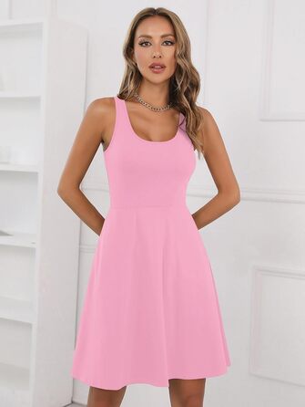 Сукня Daen Soerkleid Rockabilly в стилі ретро, рожева, розмір XXL