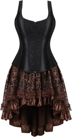 Жіноче корсетне бюстгальтер (корсет) великих розмірів, готичний стиль, вінтаж, чорний, розмір L