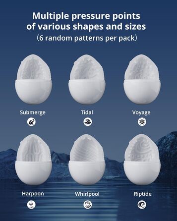 LOVENSE Kraken - чоловічий мастурбатор, яйцеподібний, 6 шт.