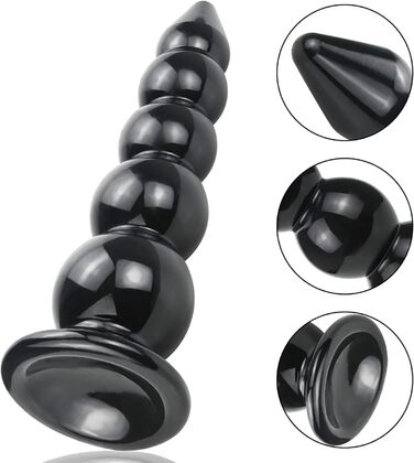 Анальні кулі Riesen з присосками та анальним плагіном, набір з 5 шт. для масажу простати та стимуляції G-точки