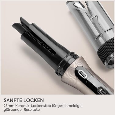Автоматичний стайлер для завивки волосся BaByliss Curl Secret Lite C1031E, 25 мм, 5 температурних режимів до 210°C, чорний та рожеве золото