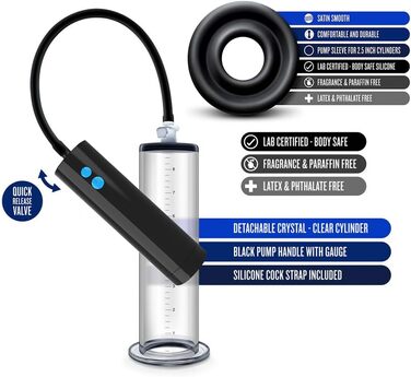 Електрична вакуумна помпа Guspiun для збільшення та покращення ерекції (для чоловіків)