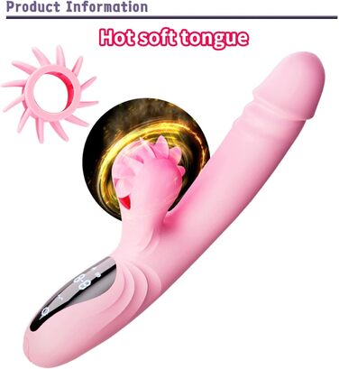 Вібратор для жінок з 9 функціями та підігрівом: Rabbit, стимуляція G-точки, фіолетовий