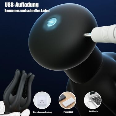 Електричний масажер для чоловіків Jpscor – вібраційний стимулятор з 10 режимами, силікон, для пар