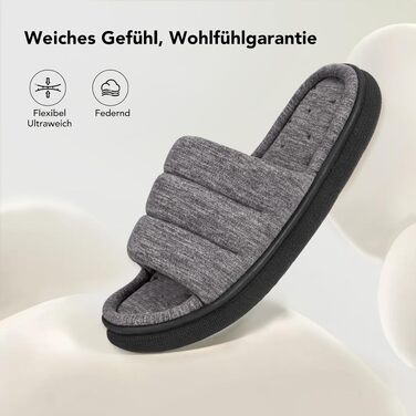 Чоловічі відкриті капці VeraCosy з ефектом пам'яті (Memory Foam), сірі, розмір 42/43 EU