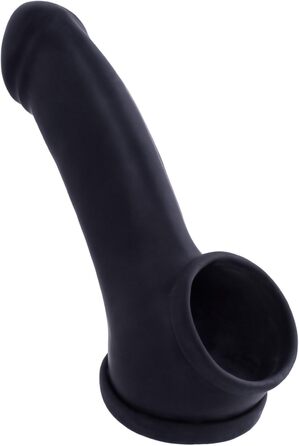 TOYLIE Latex Penis Sleeve (Чохол для пеніса) - Чорний, 13 см, з кільцем для яєчок 4,5 см, Made in Germany
