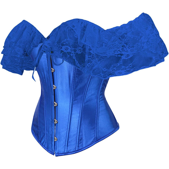 Жіночий корсет-корсетний пояс, бюстгальтер, корсетний топ, спідниця-корсет, білизна, корегуюча спідниця для повних грудей, корсетний топ великих розмірів, шнурівка, блакитний, M