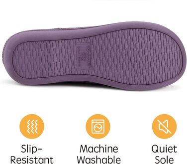 Жіночі домашні капці RockDove з ефектом пам'яті Memory Foam, в'язані (Birdseye Knit), колір баклажан, розмір 38/39 EU