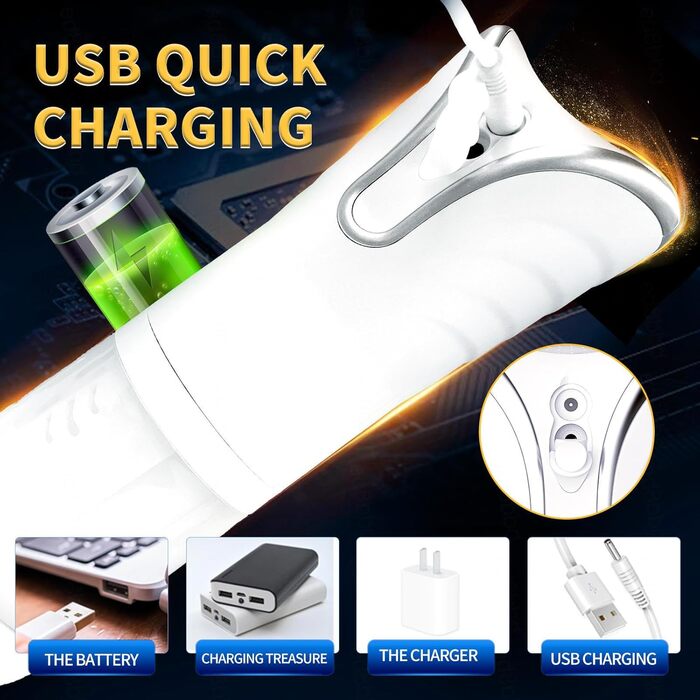 Автоматичний електричний масажер для чоловіків з 4 телескопічними режимами