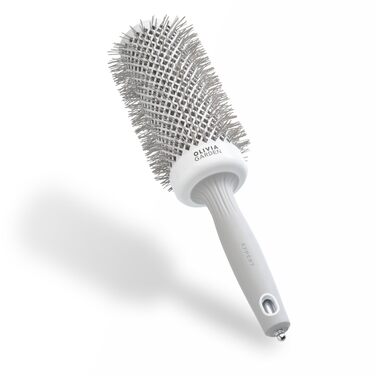 Професійний круглий стайлінг-фен Olivia Garden Expert Blowout Speed для швидкого висушування та об'єму волосся, 45 мм, біло-сірий