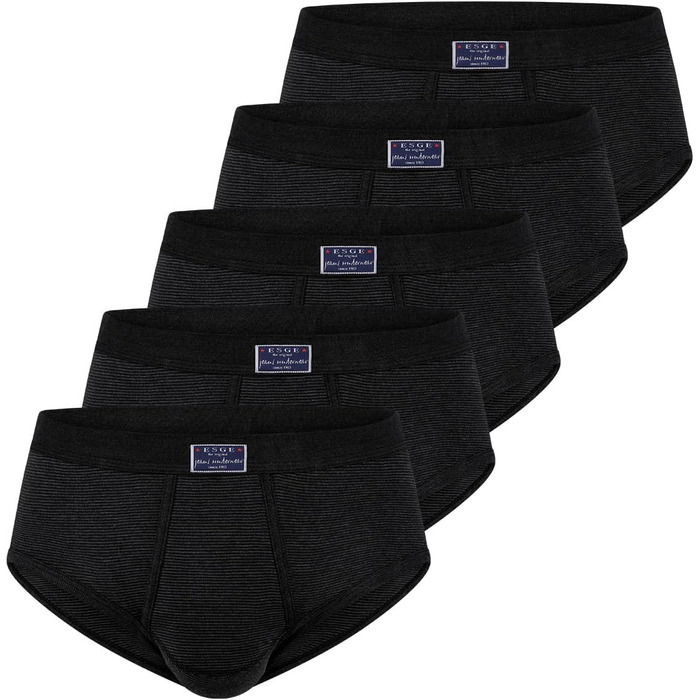Чоловічі труси-боксери ESGE 5 шт. з тонкого джерсі, бавовна - спортивні та зручні, стійкі до деформації, легкі у догляді, без бічних швів, комфортний пояс, для щоденного використання, 3XL, чорний