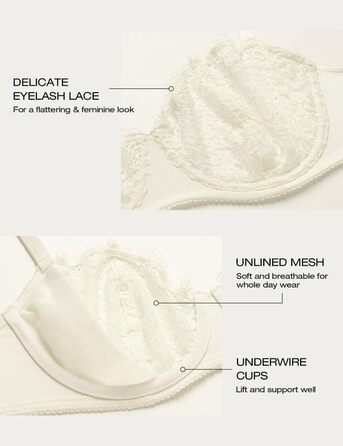 Бюстгальтер Balconette Deyllo для жінок з кісточками, пуш-ап, Dirndl, мереживо, великі розміри, м'які чашки, бралетт, глибокий виріз, сексуальний, без підкладки, слонова кістка 85C