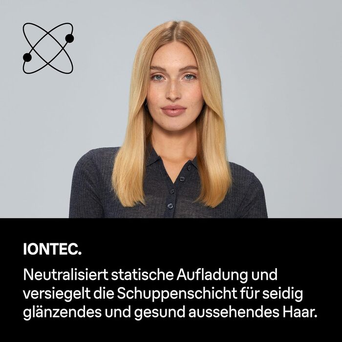 Фен для волосся Braun Haartrockner HD4.2 (BRHD235E) з дифузором та вузьким соплом, технологія Super IONTEC, 2100 Вт, 3 режими температури та швидкості, чорно-сірий
