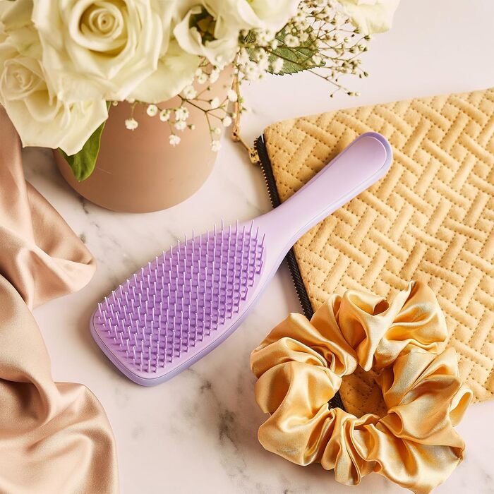 Щітка для волосся Tangle Teezer Ultimate Detangler для фарбованого, тонкого та рідкого волосся, фіолетова — двогодинна щетина для зменшення ламкості та виплухування