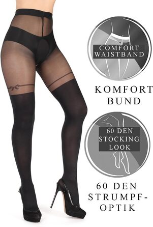 Чулки BANANALU 20 Den Overknee з відкритим кроком, XL, Чорний (3 шт.)