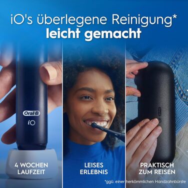 Електрична зубна щітка Oral-B iO Series 2 Night Black: 3 режими чищення, насадка та дорожній футляр
