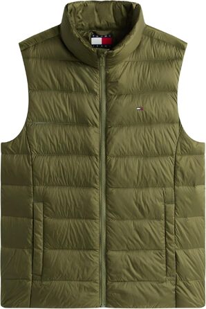 Чоловічий легкий пуховик-жилет Tommy Jeans, темно-зелений (Dark Greenery), розмір XS