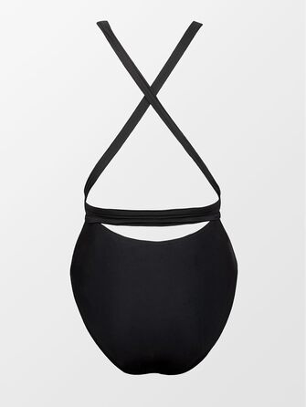 Купальник CUPSHE жіночий монокіні, глибокий V-подібний виріз, однотонний, чорний, розмір M