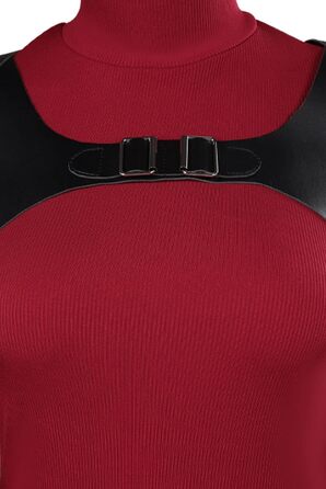 Косплей костюм Ади Вонг: сексуальне в'язане червоне плаття-костюм для Хелловіну, карнавалу та вечірок