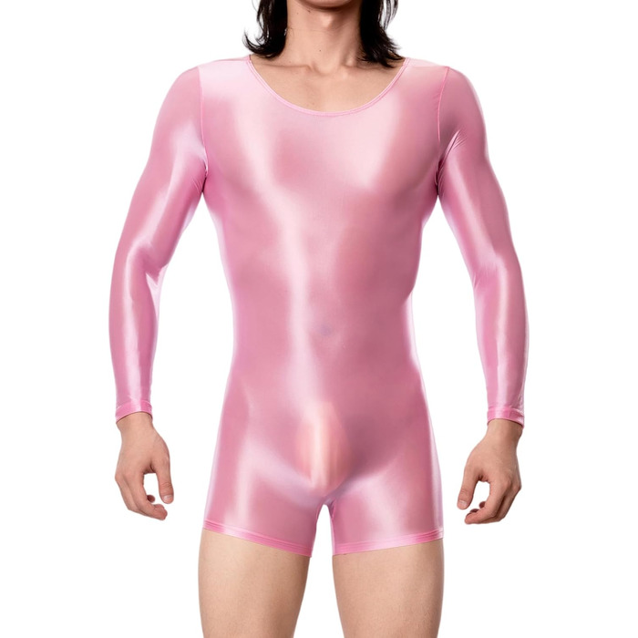 Комбінезон спортивний AIEOE чоловічий, обтислий, прозорий, рожевий, розмір M