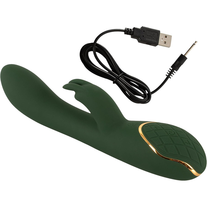 Елегантний вібратор для інтимної стимуляції Rabbit Grün/Gold, 3.0-4.1 см