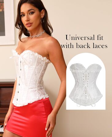 Корсет для жінок - бюстєль-корсет, топ, повна грудь, корсаж, шнурівка, талія, спідня білизна, чорний, розмір S