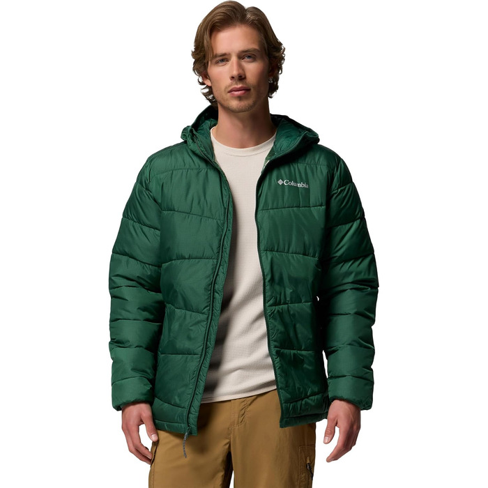 Чоловіча утеплена куртка-пуховик Columbia Fiveile Butte™ II з капюшоном, Rain Forest, розмір XL