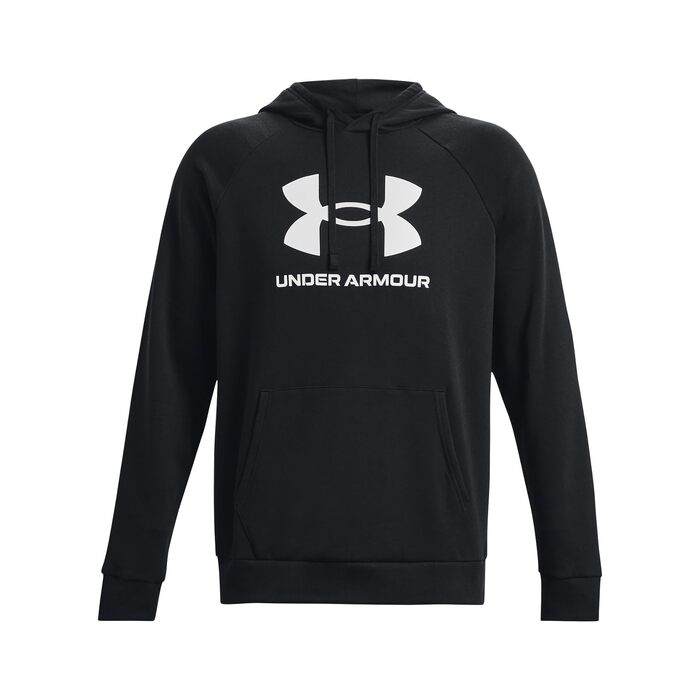 Чоловіча толстовка з капюшоном Under Armour Rival Fleece Logo Hoodie, чорна, розмір XL