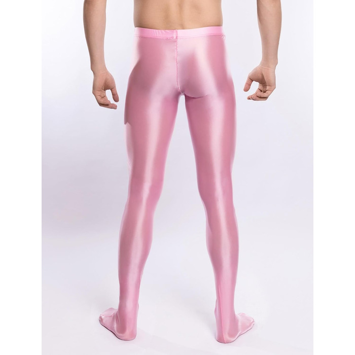 Легінси чоловічі сексуальні, мереживні, з підтяжками, з вирізом, штанні, прозорі колготки (Рожевий, L)