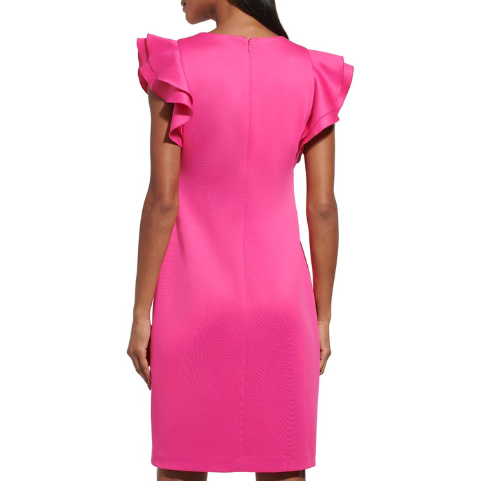 Сукня Tommy Hilfiger жіноча з короткими рукавами-воланами Fuchsia, розмір 44