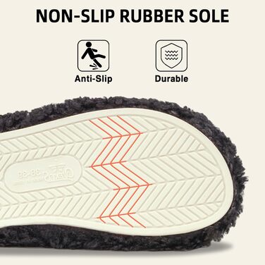 Жіночі м'які капці з ефектом пам'яті (Memory Foam), плюшеві домашні тапочки чорного кольору, розмір 42/43 EU