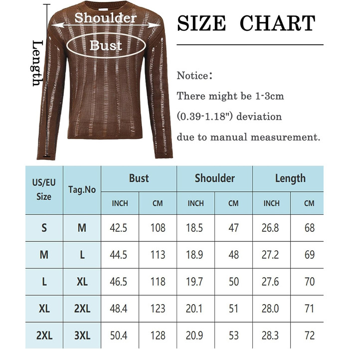 Чоловіча прозора сорочка AIEOE: мереживна сорочка з довгим рукавом для клубу, колір: коричневий