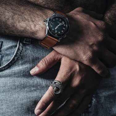 Шкіряний вінтажний ремінець для годинника Horween зі швидким This-затискачем, натуральна шкіра, 24 мм