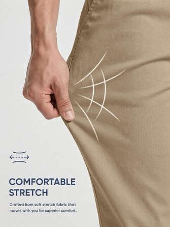 Чоловічі джинси Baggy JMIERR Y2K з ефектом stretch, широкі денімові штани (L, Khaki)