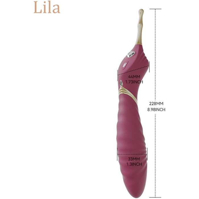 Вібратор для жінок Jpscor G-Punkt з 10 режимами, подвійний, для стимуляції клітора та G-точки, з 2 змінними насадками, фіолетовий