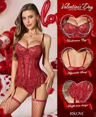 Бюстгальтер RLOVE з пуш-ап ефектом, корсетний, чорний (S, Бордовий)