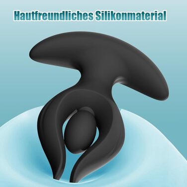 Надувний анальний вібратор Jpscor для чоловіків та жінок, силіконовий вібратор з 10 режимами, повітряний насос, пульт дистанційного керування, стимуляція простати, секс-іграшки для пар (чорний)