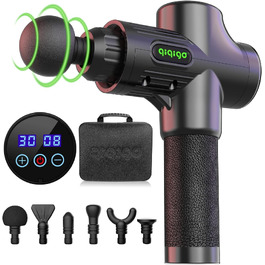 Перкусійний масажер Massage Gun для м'язів, електричний масажний пістолет (4800 об/хв), чорний