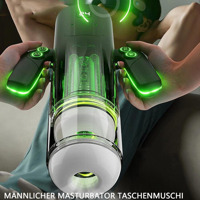 Електричний мастурбатор для чоловіків 3-в-1 з подвійними ручками, 10 швидкостей, реалістична вагіна, портативний секс-іграшка