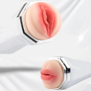 Масажер для чоловіків 2-в-1 з вібрацією, автоматичний та ручний, 12 режимів, чорний