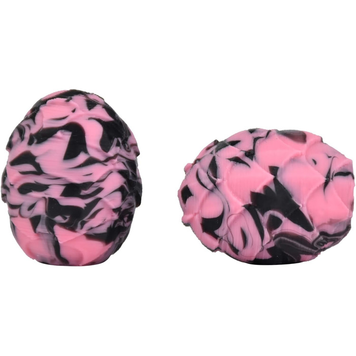 Анальні та вагінальні стимулятори-кульки Liebeskugeln Alien Sporen, Platinum Silicone, 3 шт. (рожевий, чорний)