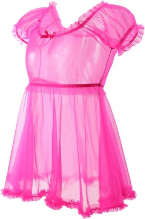 Прозора мереживна сукня-боді LittleForBig для дорослих та дітей, рожева, розмір XXL