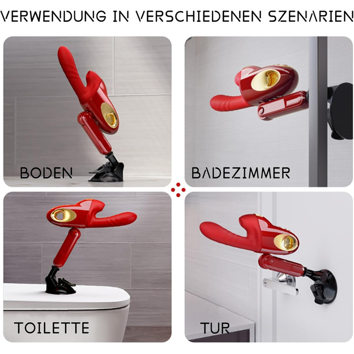 Вібратор для жінок з 10 функцій вібрації, сильний присосок, нагрівається до 42°C, стимулятор G-точки, для пар