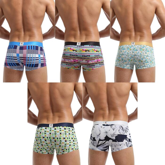 Чоловічі Тонкі Шорти-Сліпи Карен Спейс з Малюнком, Зручні Еластичні Шорти-Сліпи, 5 шт. в Упаковці