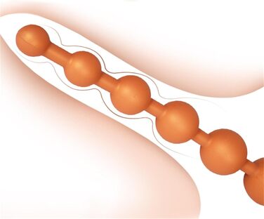 Анальні кульки з силікону Axcroo Extra Langer: набір з 6 кульок, стимулятор простати, анатомічний дилататор для жінок та чоловіків (42 см)