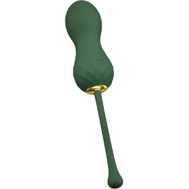 Вібратор для інтимної зони Emerald Love Luxurious Rabbit Grün/Gold, 3,0-4,1 см (Liebeskugeln)